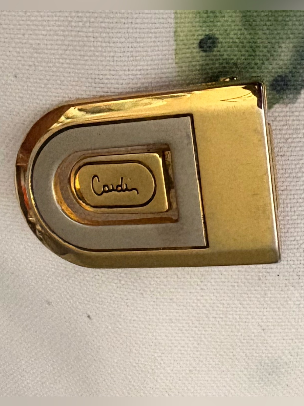 Gold-Tone Cash Clip with Signature Accent